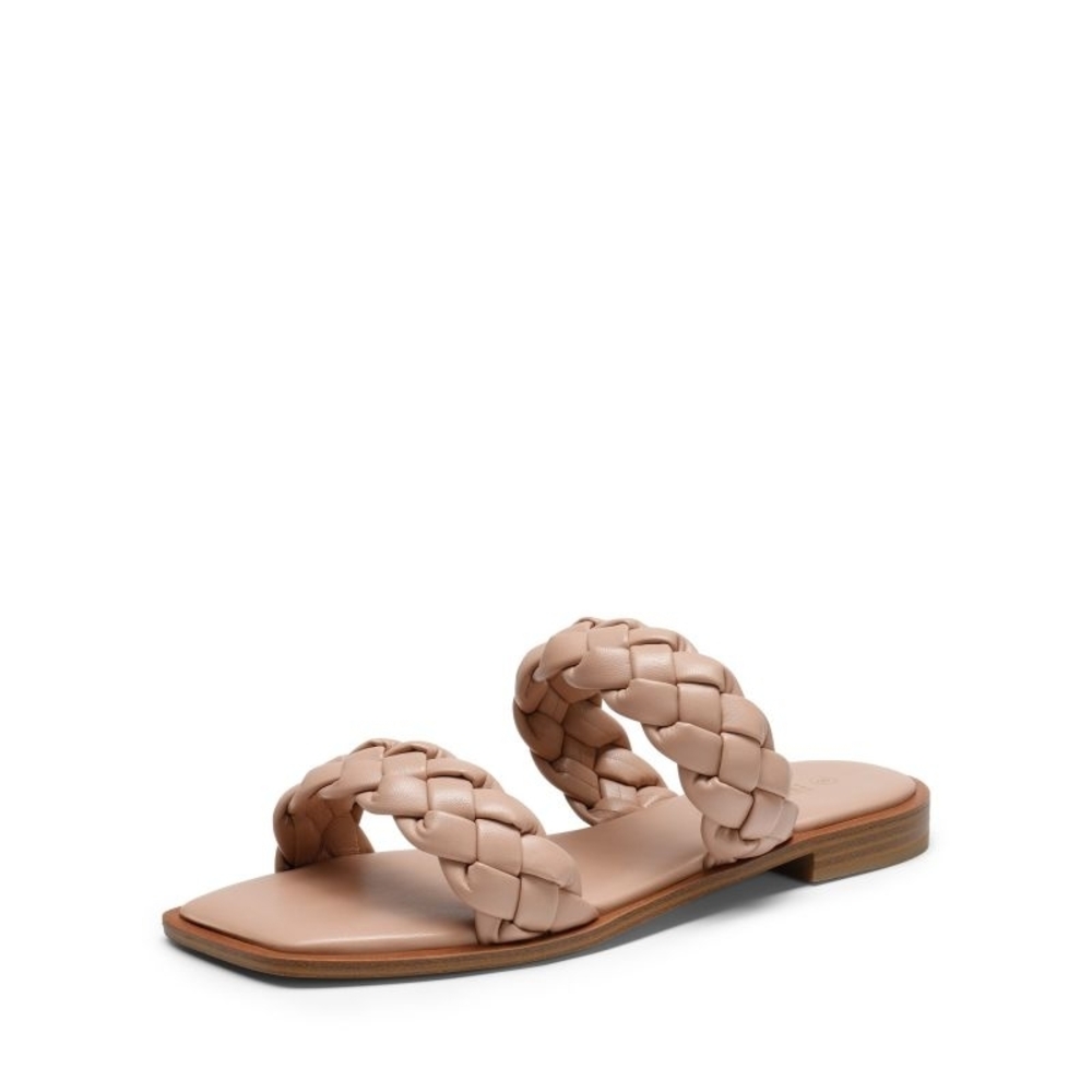 NEW DREAM PAIRS Womens 10 - Two Straps Square Toe Braided Flat Sandals - Picture 2 of 11